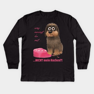 Hund mit Kuchen Kids Long Sleeve T-Shirt